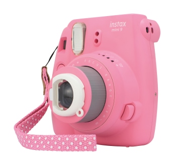 Pink Polaroid Instax Mini 9 Instant Film Camera Flamingo pink carry strap  rare