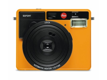 Leica Sofort instant camera in Orange front view