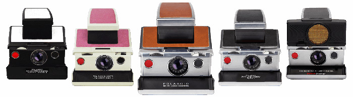 Polaroid SX-70 Models in a row