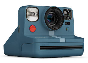 Polaroid Now Plus in blue grey sideview
